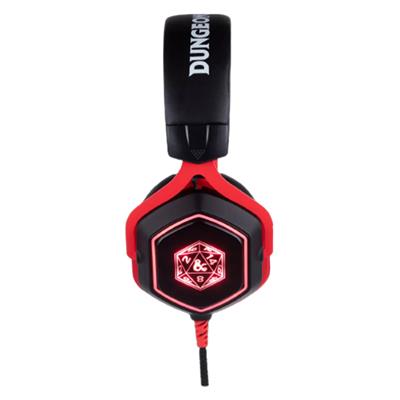 Konix Dungeons & Dragons D20 7.1 - Auriculares Gaming Multiplataforma Negro/Rojo