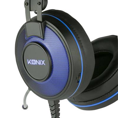 Konix Mythics PS-700 - Auriculares Gaming 7.1 para PS4 Negro/Azul Todos los auriculares | KONIX