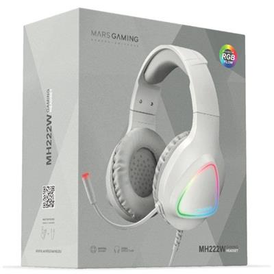 Mars Gaming MH222 - Auriculares Gaming RGB con Cable Blancos Todos los auriculares | MARS GAMING