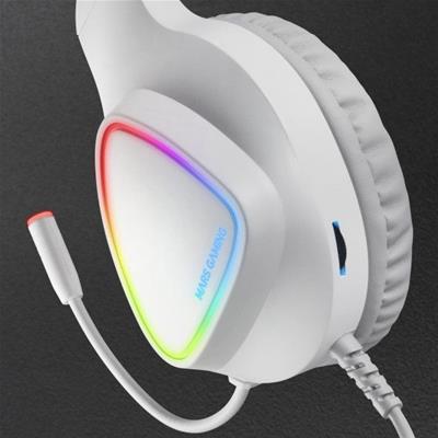 Mars Gaming MH222 - Auriculares Gaming RGB con Cable Blancos Todos los auriculares | MARS GAMING