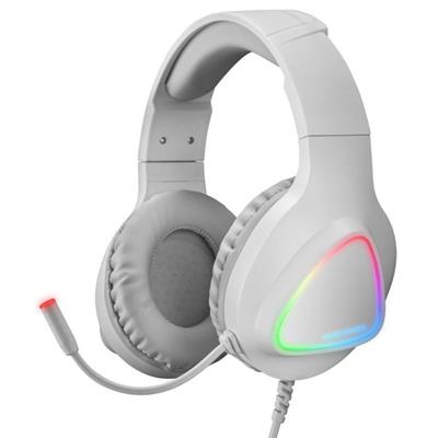 Mars Gaming MH222 - Auriculares Gaming RGB con Cable Blancos