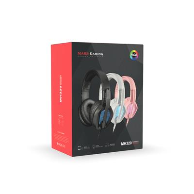 Mars Gaming MH320 - Auriculares Gaming RGB con Cable Negros Todos los auriculares | MARS GAMING