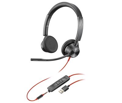 HP Poly Blackwire 3325 - Auriculares USB-A para Oficina Negros