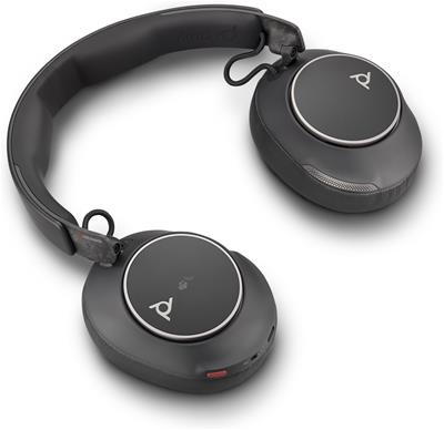 HP Poly Voyager Surround 80 UC - Auriculares Bluetooth con Certificación Microsoft Teams + Adaptador USB-C/A