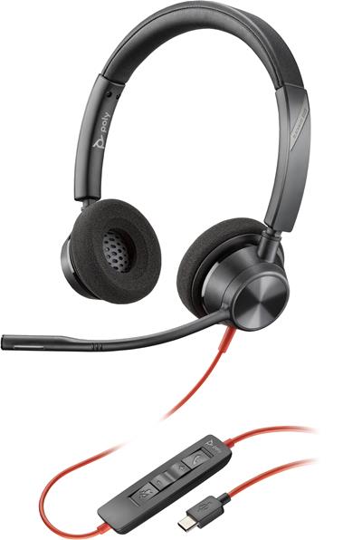 HP Poly Blackwire 3320 - Auriculares Estéreo USB-C + Adaptador USB-C/A Todos los auriculares | HP