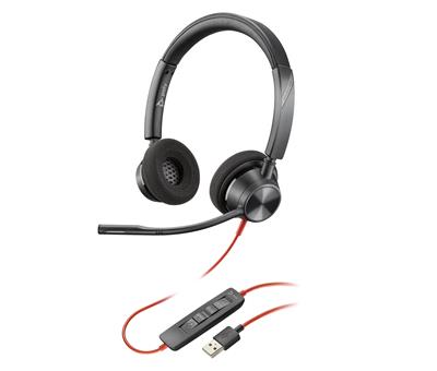 HP Blackwire 3320 USB-A - Auriculares con Micrófono Negros