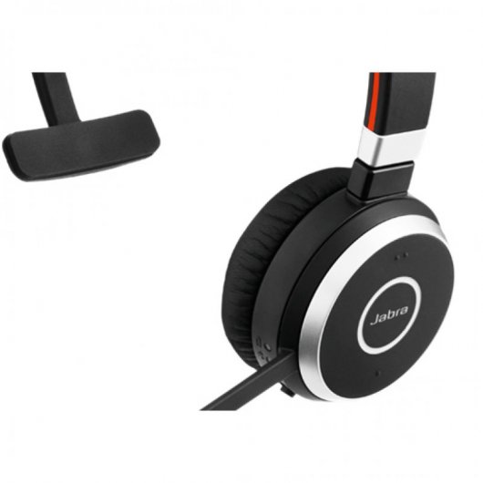 Gn Audio Jabra Evolve 65 SE MS Mono - Auricular Monoaural Inalámbrico con Dongle USB y Certificación Microsoft Teams