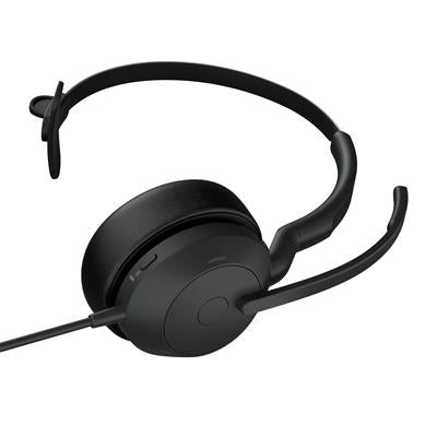 Jabra Evolve2 50 USB-A UC Mono - Auricular Diadema para Oficina/Centro de Llamadas Negro