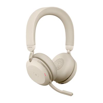 Jabra Evolve2 75 Link380a MS Stereo Beig - Auriculares Bluetooth Diadema Oficina/Centro de llamadas Beige