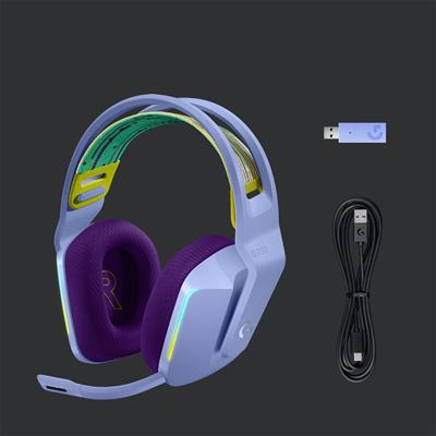 Logitech G733 Lightspeed RGB - Auriculares con Micrófono Inalámbricos Gaming Lilas