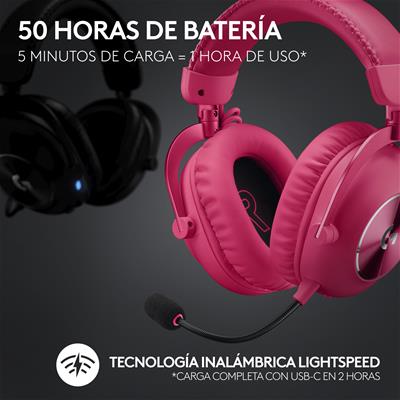 Logitech G PRO X 2 LIGHTSPEED - Auriculares Inalámbricos Bluetooth Gaming Rosas Todos los auriculares | Logitech