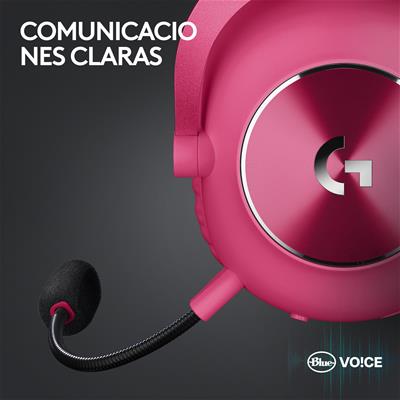 Logitech G PRO X 2 LIGHTSPEED - Auriculares Inalámbricos Bluetooth Gaming Rosas