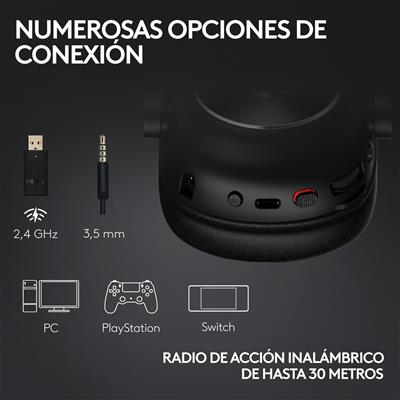 Logitech G PRO X 2 LIGHTSPEED - Auriculares Inalámbricos Bluetooth Gaming Rosas