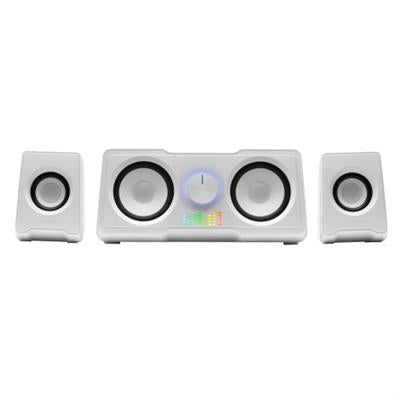 Mars Gaming MS22W - Altavoces 2.2 RGB Flow con Subwoofer 35W Blanco Altavoces | MARS GAMING