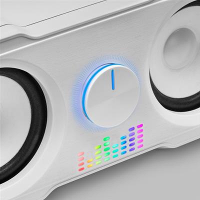 Mars Gaming MS22W - Altavoces 2.2 RGB Flow con Subwoofer 35W Blanco Altavoces | MARS GAMING