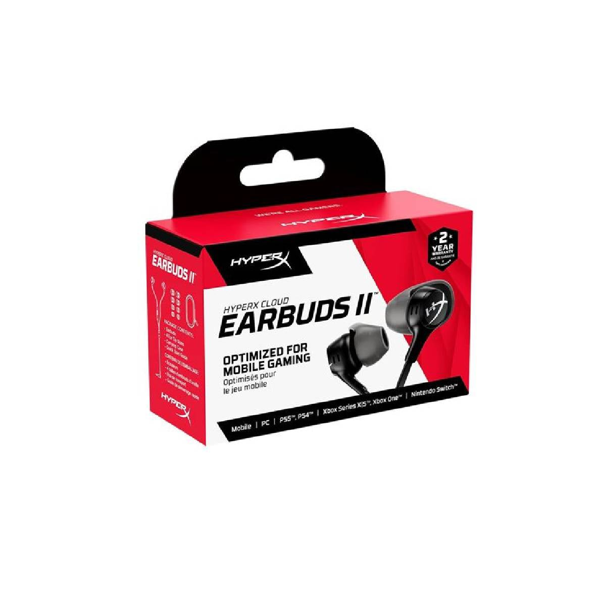 HyperX Cloud EarBuds II - Auriculares Intraurales Gaming con Micrófono Negros Todos los auriculares | HYPERX