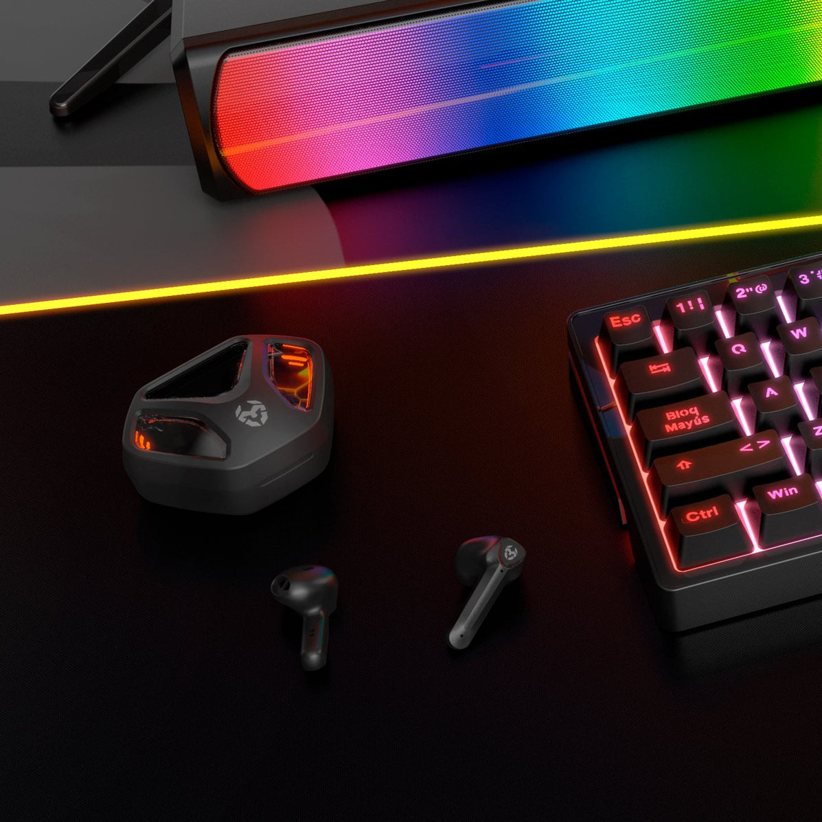 Krom Kall - Auriculares In-Ear Gaming Bluetooth Negros Todos los auriculares | KROM