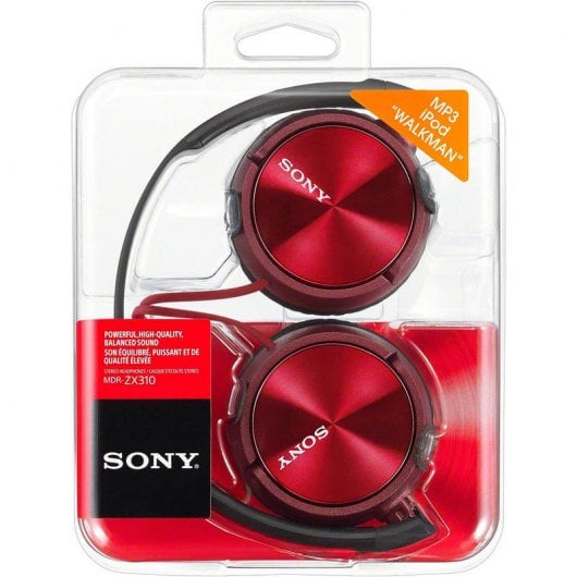 Sony MDR-ZX310 - Auriculares Plegables con Cable Rojo Todos los auriculares | SONY