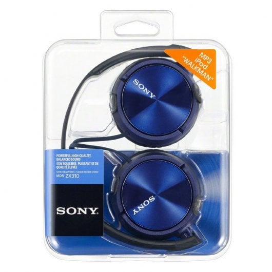 Sony MDR-ZX310 - Auriculares Plegables con Cable Azules Todos los auriculares | SONY