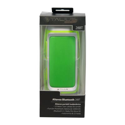 Talius 28BT - Altavoz Bluetooth 10W Con Powerbank Verde Altavoces | TALIUS