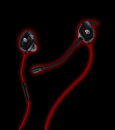 Talius Rex - Auriculares Intraurales Gaming con Cable Rojo/Negro