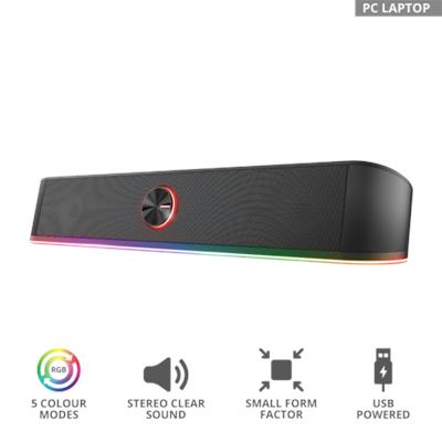 Trust GXT 619 Thorne - Barra de Sonido RGB 12W Altavoces | TRUST